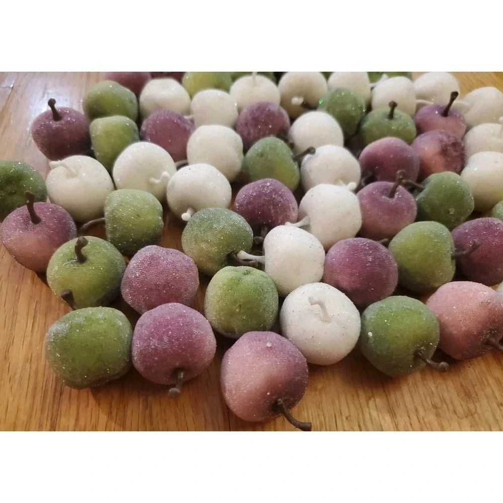 Mini Sugar Beaded Frosted Faux Fruit Huge Lot of 60+ pcs‎ 1